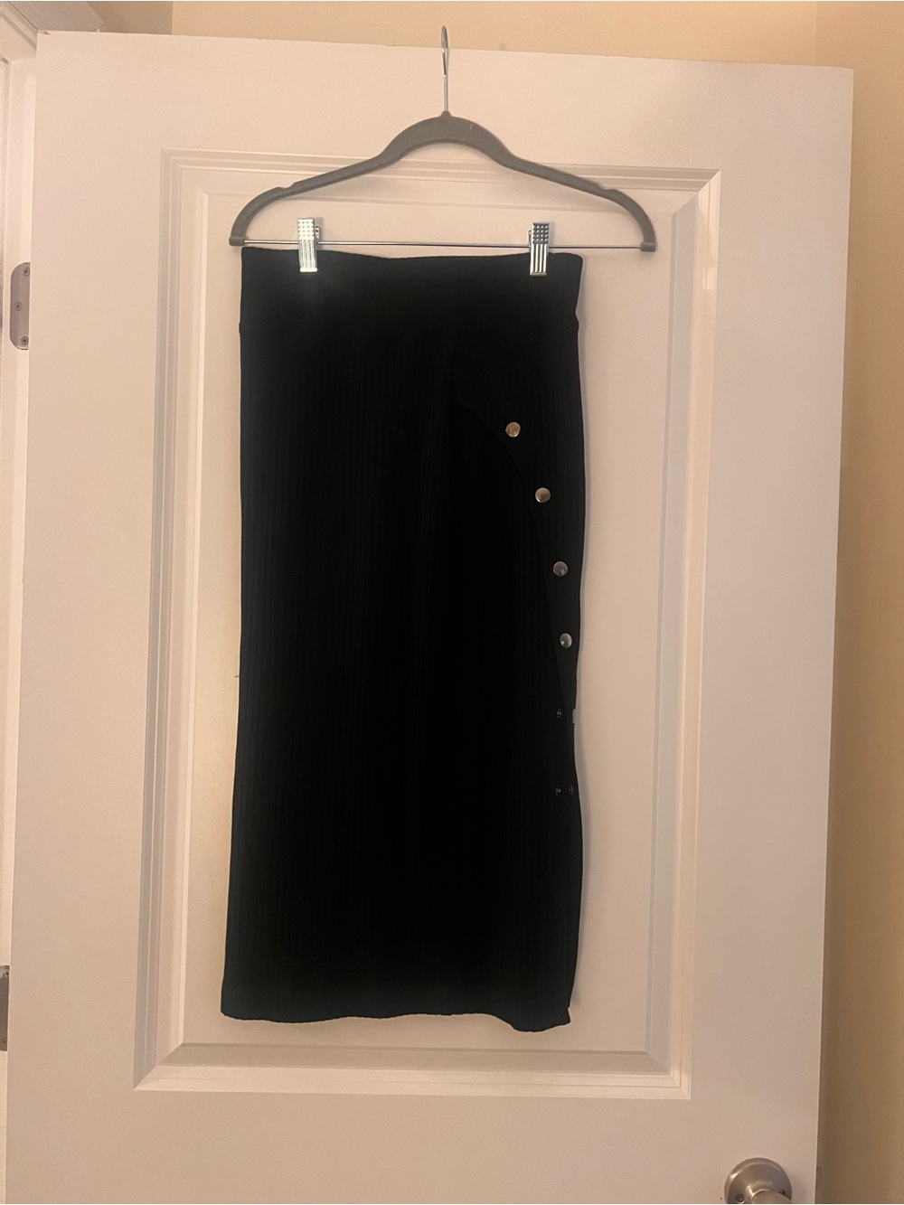 BAILEY 44 Cassandra Ribbed Midi Skirt Black Size Small NWT